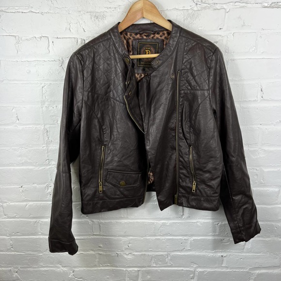 Dollhouse Jackets & Coats Doll House Womens Faux Leather Moto Biker